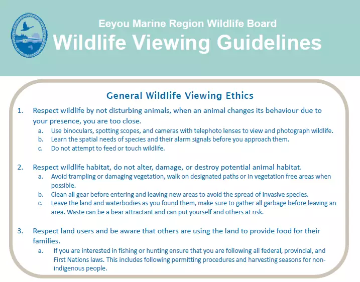 EMRWB Wildlife Viewing Protocols